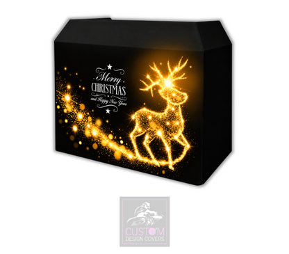Christmas Reindeer *GOLD* Lycra DJ Booth Cover