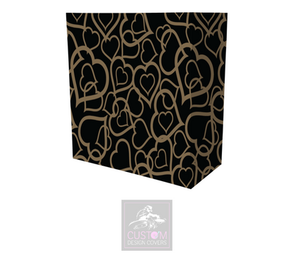 Gold Hearts Lycra DJ Booth Cover