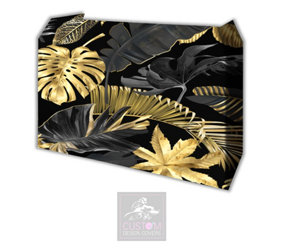 Gold Leaf Lycra DJ Booth Cover