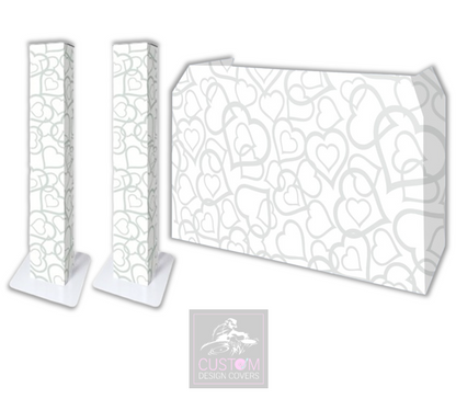 Grey Hearts Lycra DJ Covers (PACKAGE BUNDLE