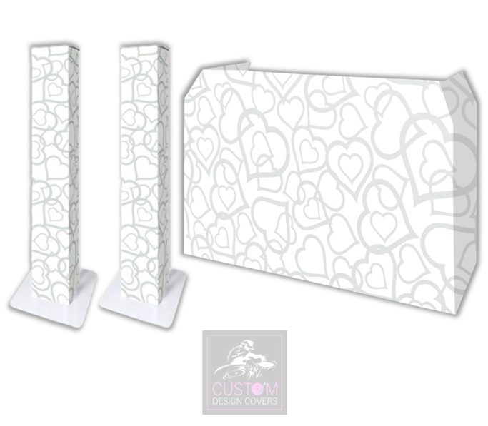 Grey Hearts Lycra DJ Covers (PACKAGE BUNDLE