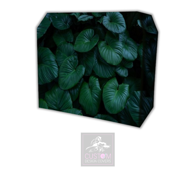 Green Leaves Lycra DJ Booth Covers