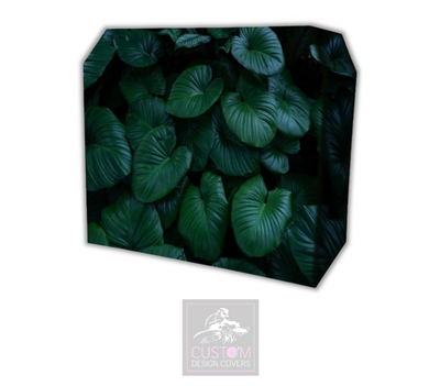 Green Leaves Lycra DJ Booth Cover
