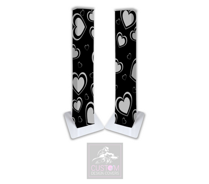 Grey Hearts Lycra Podiums (PAIR) 