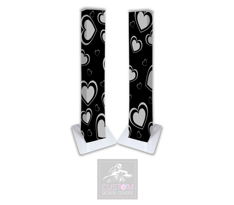 Grey Hearts Lycra Podiums (PAIR) 