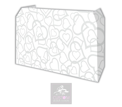 White Wedding Lycra DJ Booth Cover