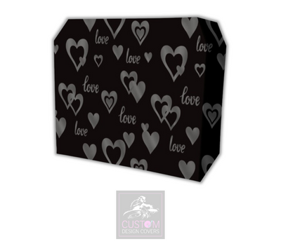 Love & Hearts *GREY* Lycra DJ Covers (PACKAGE BUNDLE)