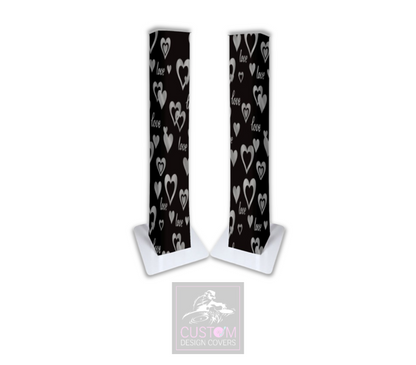 Love & Hearts *GREY* Podium Covers (PAIR)