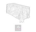 Snowflakes on Grey Rectangle Table Cover 