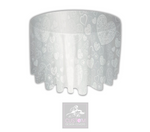 Hearts on Grey Round Table Cover