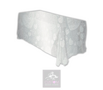 Hearts on Grey Rectangle Table Cover