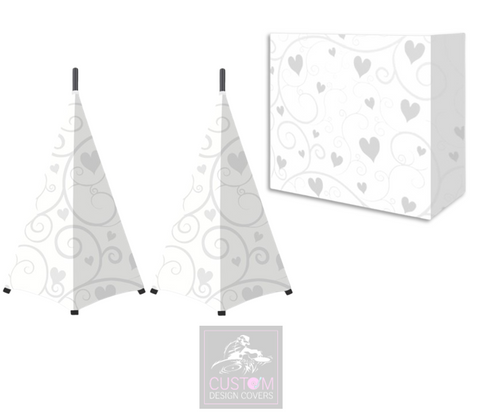 Hearts & Vines Lycra DJ Booth Cover (PACKAGE BUNDLES) - TRUSS