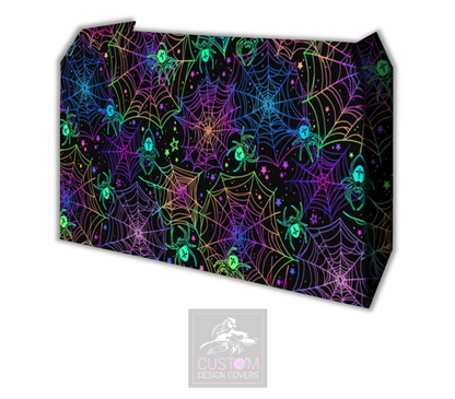 Halloween UV Effect Spiders Web Lycra DJ Booth Cover