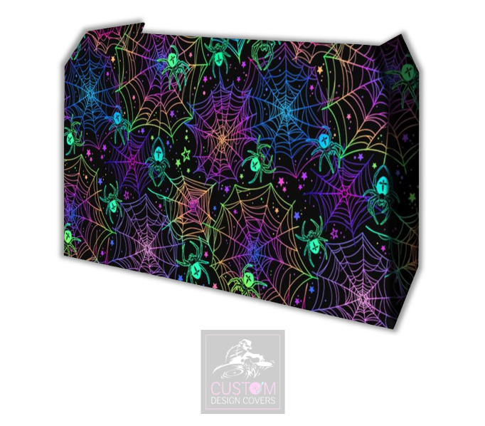 Halloween UV Effect Spiders Web Lycra DJ Booth Cover