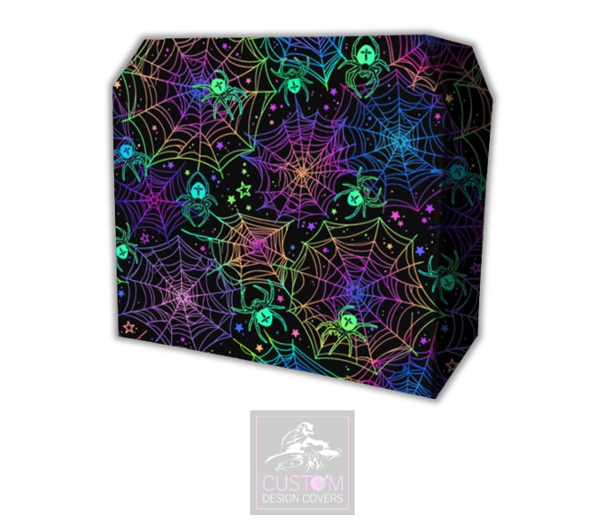 Halloween UV Effect Spiders Web Lycra DJ Booth Cover