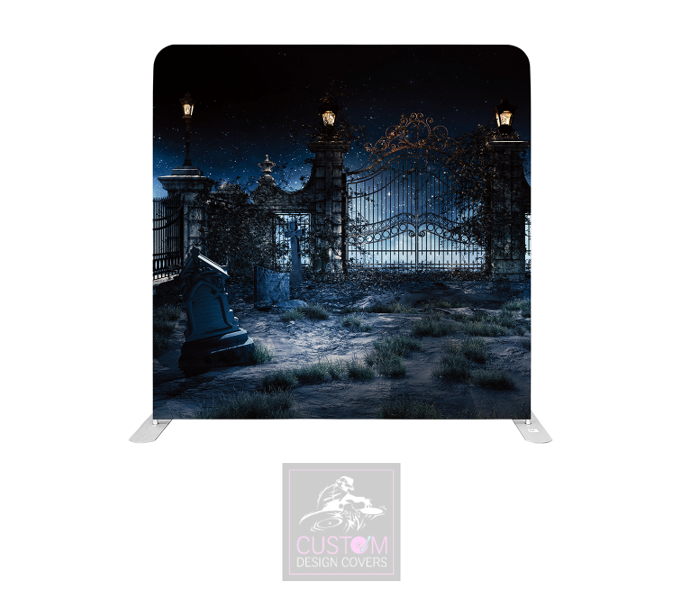 Haunted Gates Lycra Pillowcase Backdrop Cover