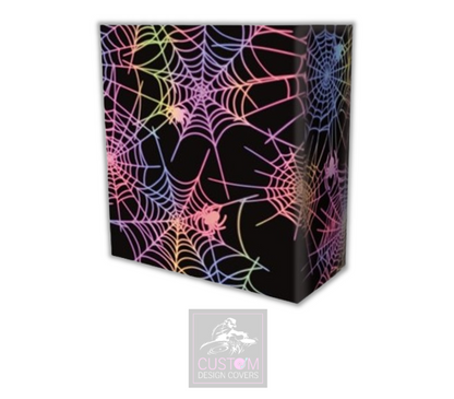 Halloween Multi-coloured UV Effect Spider Web Lycra DJ Booth Cover 