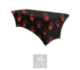 Halloween Bloody Hand Prints Lycra Table Cover