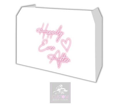 White Neon Effect Better Together Lycra DJ Booth Cover