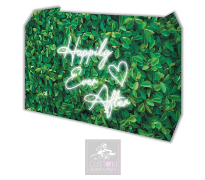 Spiraea Leaves Happily Ever After Lycra DJ Booth Cover (PACKAGE BUNDLE)