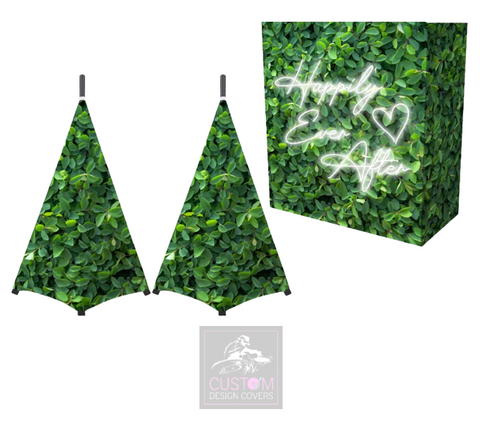 Spiraea Leaves Happily Ever After Lycra DJ Booth Cover (PACKAGE BUNDLES) - TRUSS 