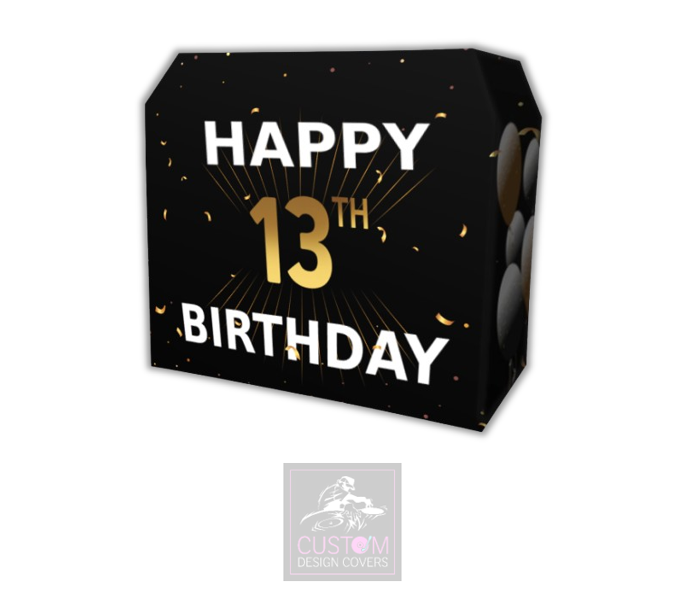 Happy 13th Birthday Lycra DJ Booth Cover 