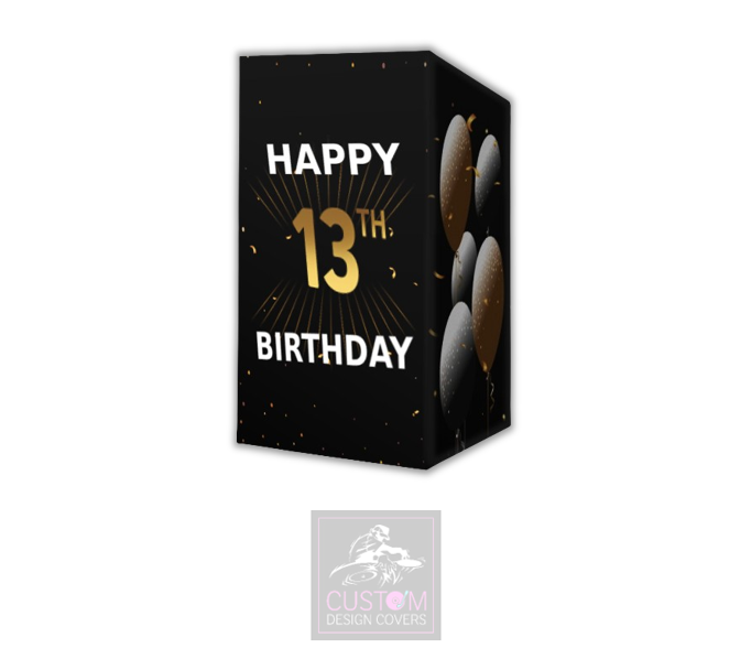 Happy 13th Birthday Lycra DJ Booth Cover 