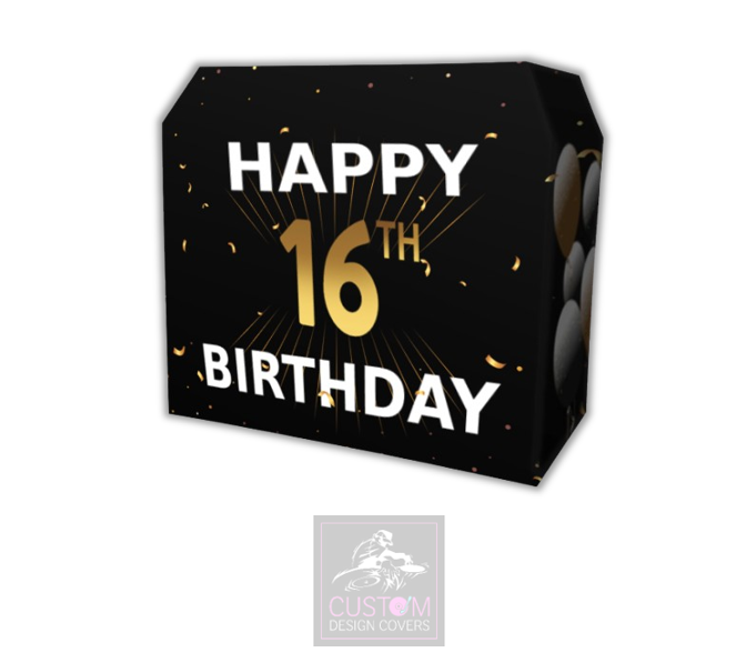 Happy 16th Birthday Lycra DJ Booth Cover 
