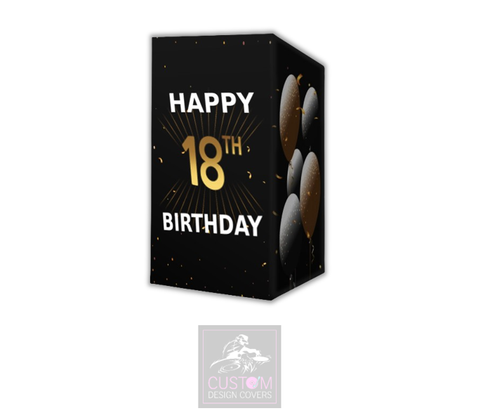 Happy 18th Birthday Lycra DJ Booth Cover 