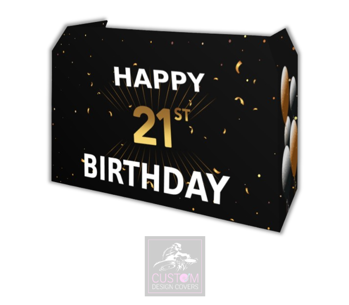 Happy 21st Birthday Lycra DJ Booth Cover 