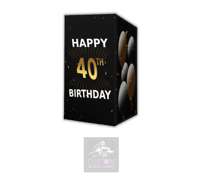 Happy 40th Birthday Lycra DJ Booth Cover 