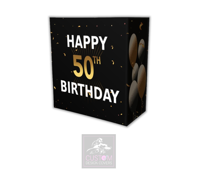 Happy 50th Birthday Lycra DJ Booth Cover 