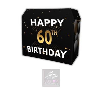 Happy 60th Birthday Lycra DJ Booth Cover 