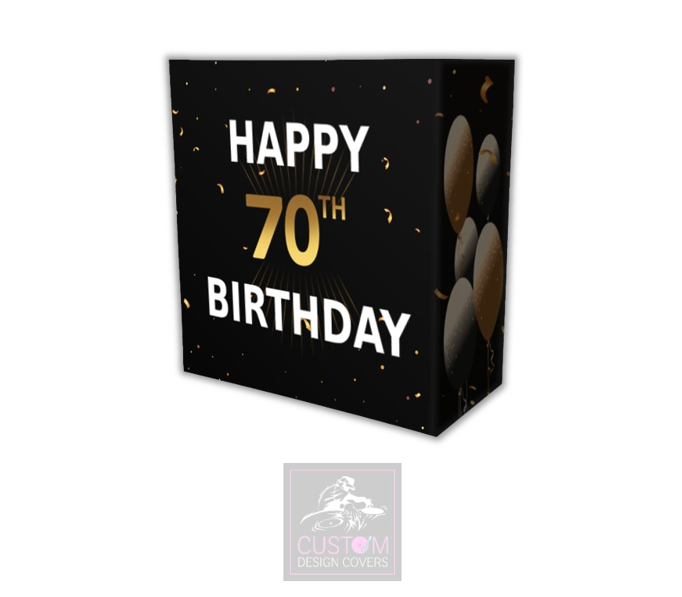 Happy 70th Birthday Lycra DJ Booth Cover 