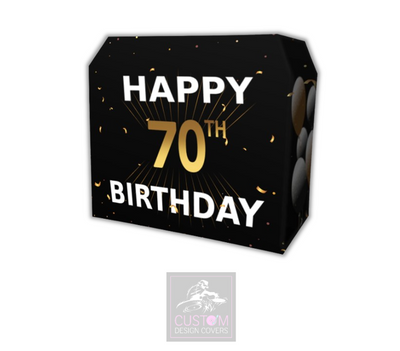 Happy 70th Birthday Lycra DJ Booth Cover 
