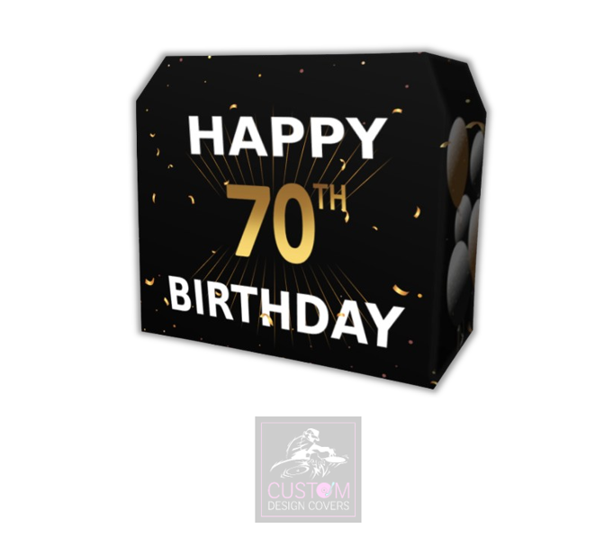 Happy 70th Birthday Lycra DJ Booth Cover 
