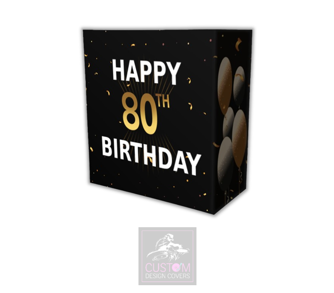 Happy 80th Birthday Lycra DJ Booth Cover 