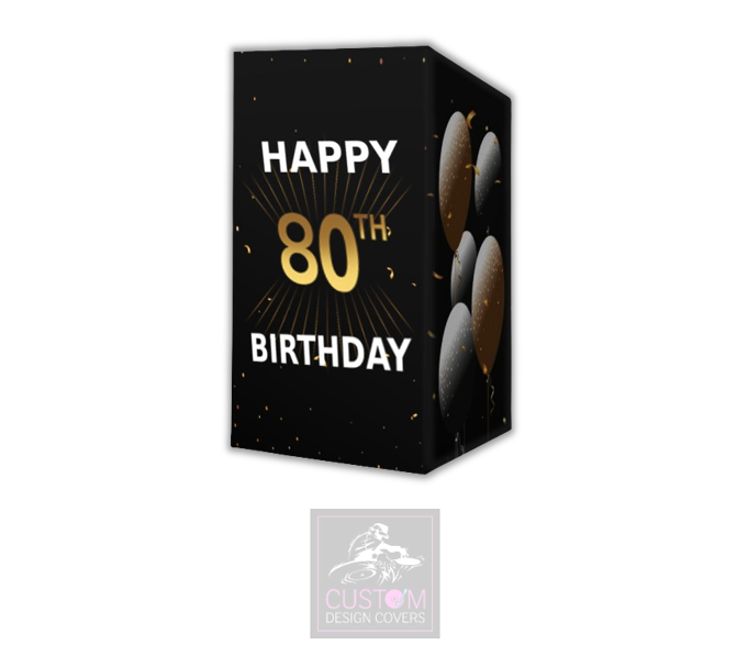 Happy 80th Birthday Lycra DJ Booth Cover 