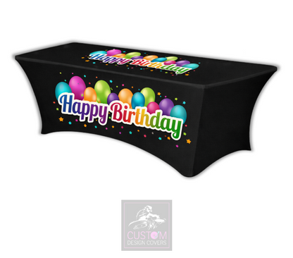 Happy Birthday Lycra Table Cover