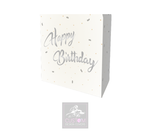 Happy Birthday Silver/Grey on White Booth Cover Combi