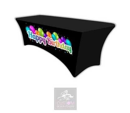 Happy Birthday Lycra Table Cover 