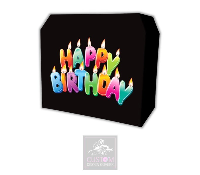 Happy Birthday Candles Lycra DJ Booth Cover
