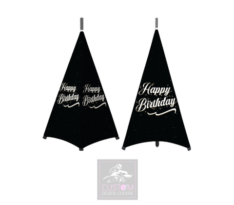 Happy Birthday Speaker Stand Lycra Covers 