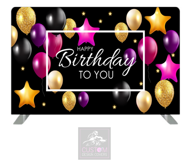 Happy Birthday Pillowcase Backdrop Cover