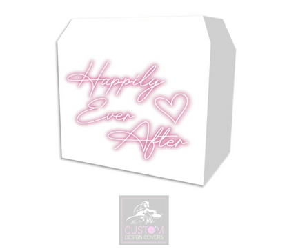 White Neon Effect Better Together Lycra DJ Booth Cover