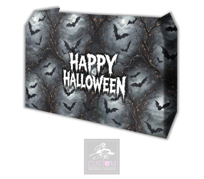 Happy Halloween Bats Lycra DJ Booth Cover