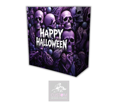 Happy Halloween Skulls Lycra DJ Booth Cover