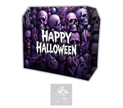 Happy Halloween Skulls Lycra DJ Booth Cover