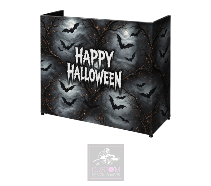 Happy Halloween Bats Lycra DJ Booth Cover