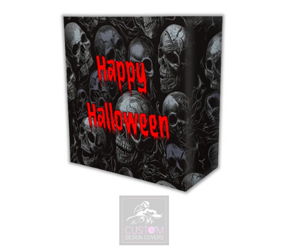 Happy Halloween Skulls Lycra DJ Booth Cover